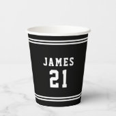 編集可能な色の多様性の追加名前番号紙カップ 紙コップ (裏面)