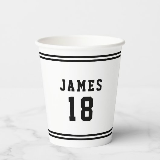 編集可能な色の多様性の追加名前番号紙カップ 紙コップ (裏面)