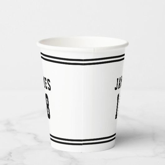 編集可能な色の多様性の追加名前番号紙カップ 紙コップ (右)