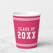 編集可能な色の多様性を卒業クラス年 紙コップ (裏面)