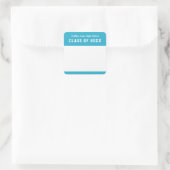 編集可能な色の多様性スタイルクラス懇親会名 スクエアシール (バッグ)