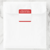 編集可能な色の多様性スタイルクラス懇親会名 スクエアシール (バッグ)