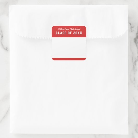 編集可能な色の多様性スタイルクラス懇親会名 スクエアシール (バッグ)