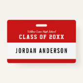 編集可能な色の多様性スタイルクラス懇親会名 バッジ (正面)