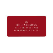 編集可能な色の姓のクラシック差出人住所 ラベル (正面)