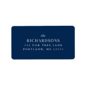 編集可能な色の姓のクラシック差出人住所 ラベル (正面)