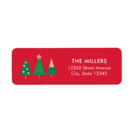 編集可能な色の明るい木の休日のアドレス ラベル