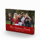 編集可能な色の筆記体ファミリ名フォト フォトブロック (右)