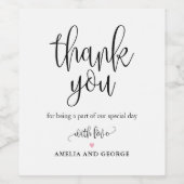 編集可能な色の美しい書道のボトルラベル ワインラベル (シングルラベル)