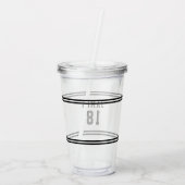 編集可能な色の詳細名番号 アクリルタンブラー (裏面)