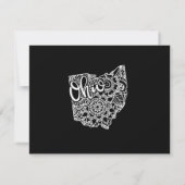 編集可能な色のOHIOの移動のお知らせ 招待状 (裏面)