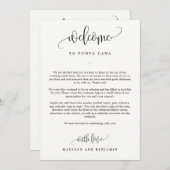 編集可能な色へようこそ旅程サンキューカード サンキューカード (正面/裏面)