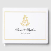 編集可能な色をモノグラムSAモノグラムの本 ゲストブック (正面)