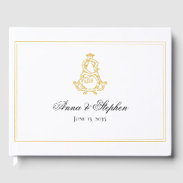 編集可能な色をモノグラムSAモノグラムの本 ゲストブック