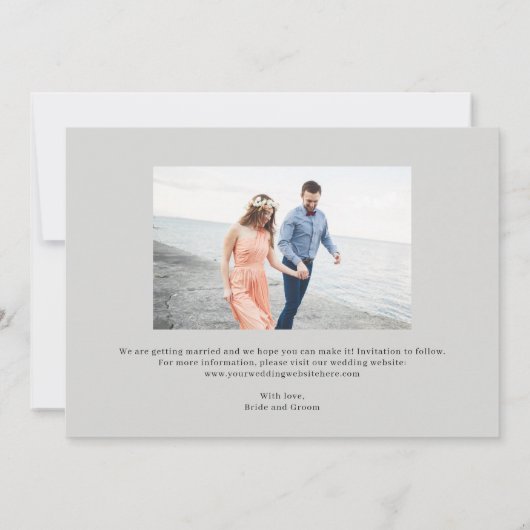 編集可能な色を使って日付カードを保存 サンキューカード (裏面)