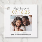 編集可能な色を再度試す日付メッセージカード フェイバータグ (正面)