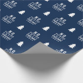 編集可能な色クリスマスの日までピークなし ラッピングペーパー (角)