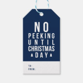 編集可能な色クリスマスまでピークなし ギフトタグ (正面)