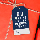 編集可能な色クリスマスまでピークなし ギフトタグ