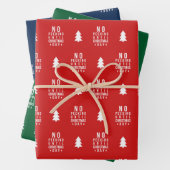 編集可能な色クリスマス日までピークなし ラッピングペーパーシート (インサイチュ)