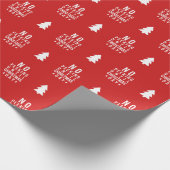 編集可能な色クリスマス日までピークなし ラッピングペーパー (角)