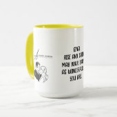 編集可能な色名モノグラム書ギフトイエロー マグカップ (正面左)