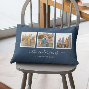 編集可能な色名書道写真コラージュ ランバークッション