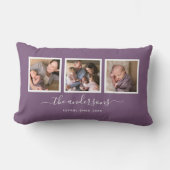 編集可能な色名書道写真コラージュ ランバークッション (正面)