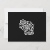 編集可能な色 ウィスコンシン州 引っ越しのお知らせ 招待状 (裏面)