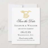 編集可能な色EWモノグラムWEモノグラム招待状 セーブザデート (正面)