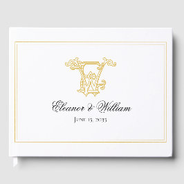 編集可能な色WEモノグラム新モノグラムゲストブック ゲストブック