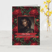 編集可能な芍薬の花びら 春の誕生日 カード (黄色い花)