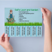 編集可能な芝生とガーデンの電気に話番号フライヤー チラシ (手)