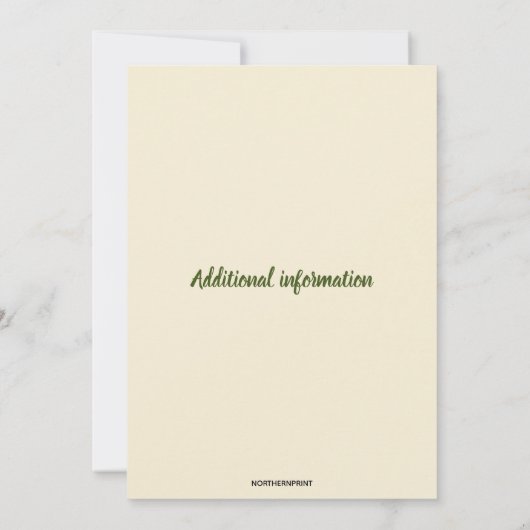 編集可能な花と本の誕生日 招待状 (裏面)