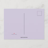 編集可能な花と紫の蝶の誕生日 インビテーションポストカード (裏面)