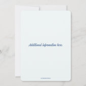 編集可能な花と青い蝶 招待状 (裏面)