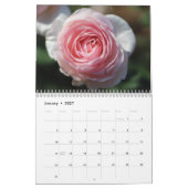 編集可能な花の自然写真 フルイヤー カレンダー (1月 2027)