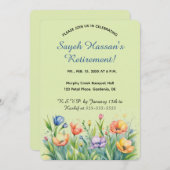 編集可能な花園の招待状 招待状 (正面/裏面)