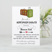 編集可能な荷物ハネムーンシャワー 招待状 (スタンド正面)
