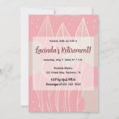 編集可能な葉とほこほこしたバラの背景 招待状 (正面)