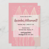 編集可能な葉とほこほこしたバラの背景 招待状 (正面/裏面)