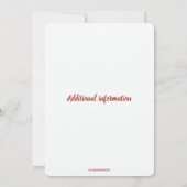 編集可能な葉と渦巻き 招待状 (裏面)