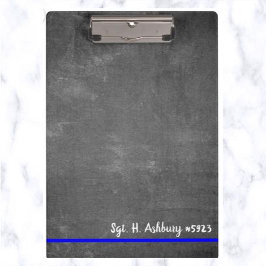 編集可能な薄型ブルーライン警察法執行部 クリップボード