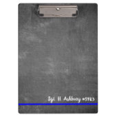 編集可能な薄型ブルーライン警察法執行部 クリップボード (正面)