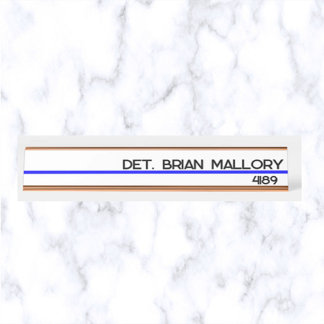 編集可能な薄型ブルーライン警察法執行部 デスクネームプレート