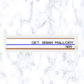 編集可能な薄型ブルーライン警察法執行部 デスクネームプレート