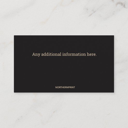 編集可能な薪 名刺 (裏面)