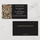 編集可能な薪 名刺 (正面/裏面)