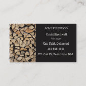 編集可能な薪 名刺 (正面)