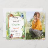 編集可能な虫の誕生日パーティー 招待状 (正面)